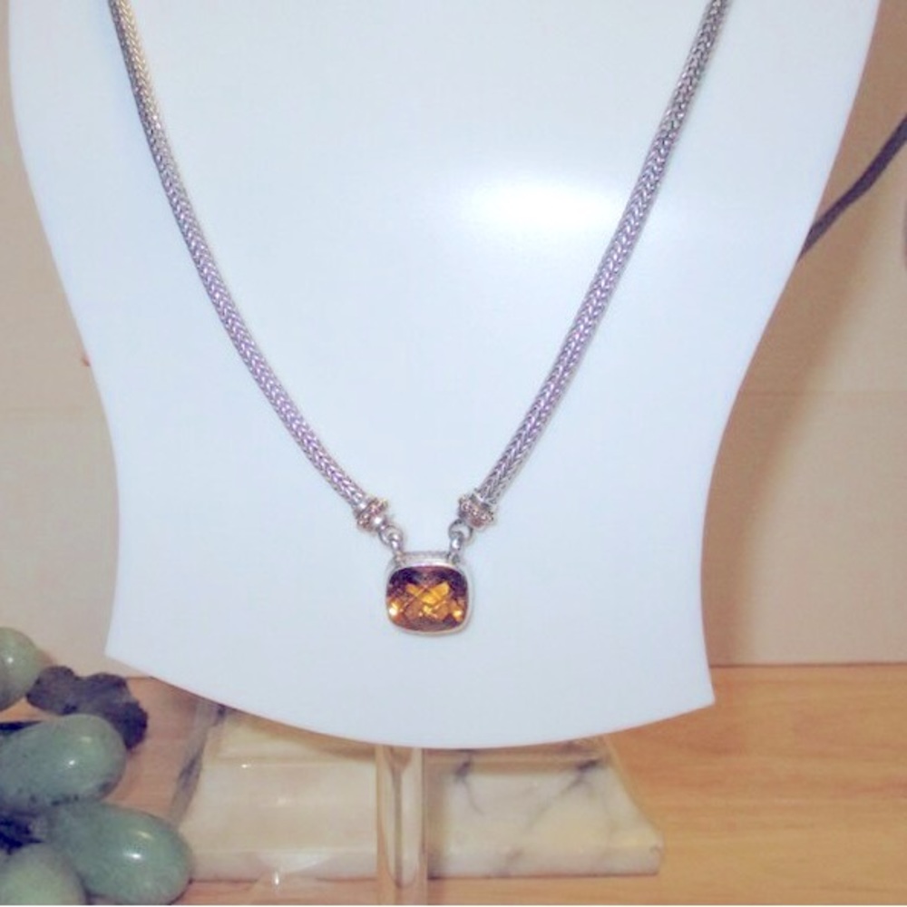 Samuel B 18k/Silver Citrine Pendant